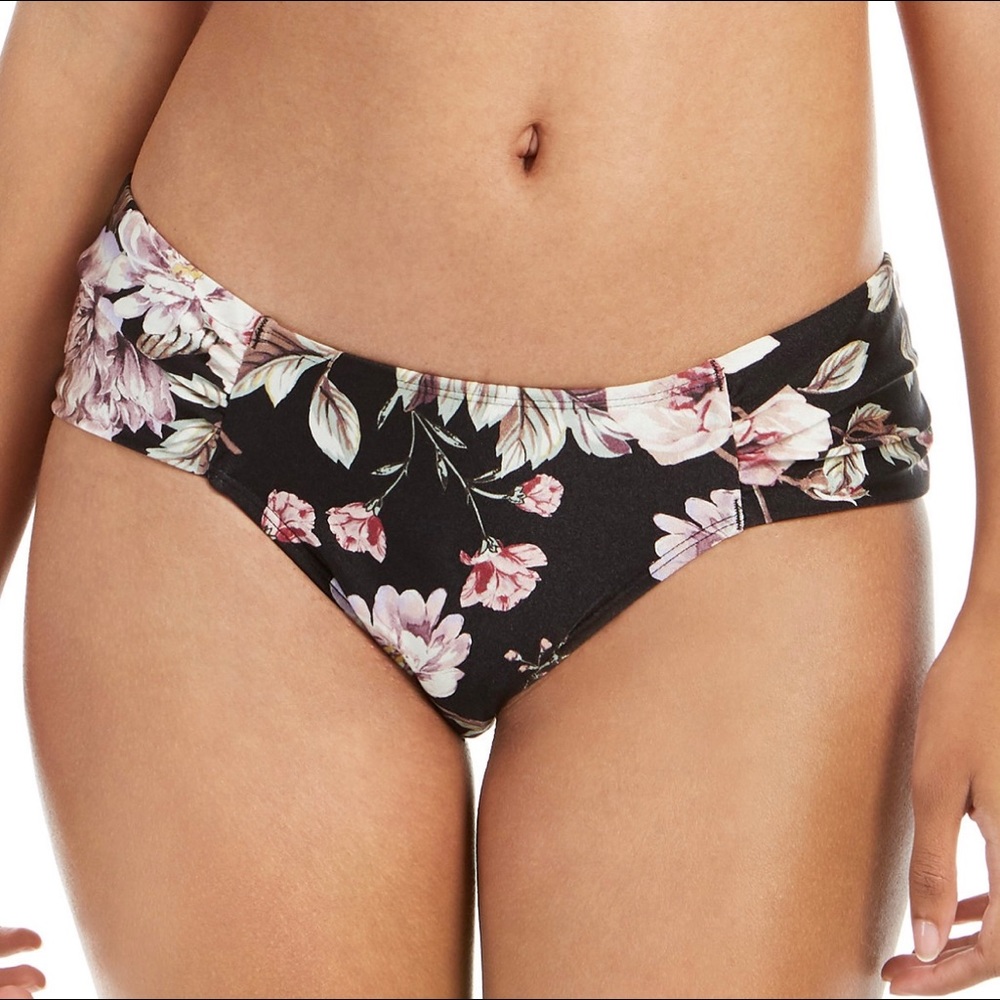 RACHEL Rachel Roy Ombre Floral Printed Ruched-Side